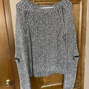 Black and White Knitted Sweater